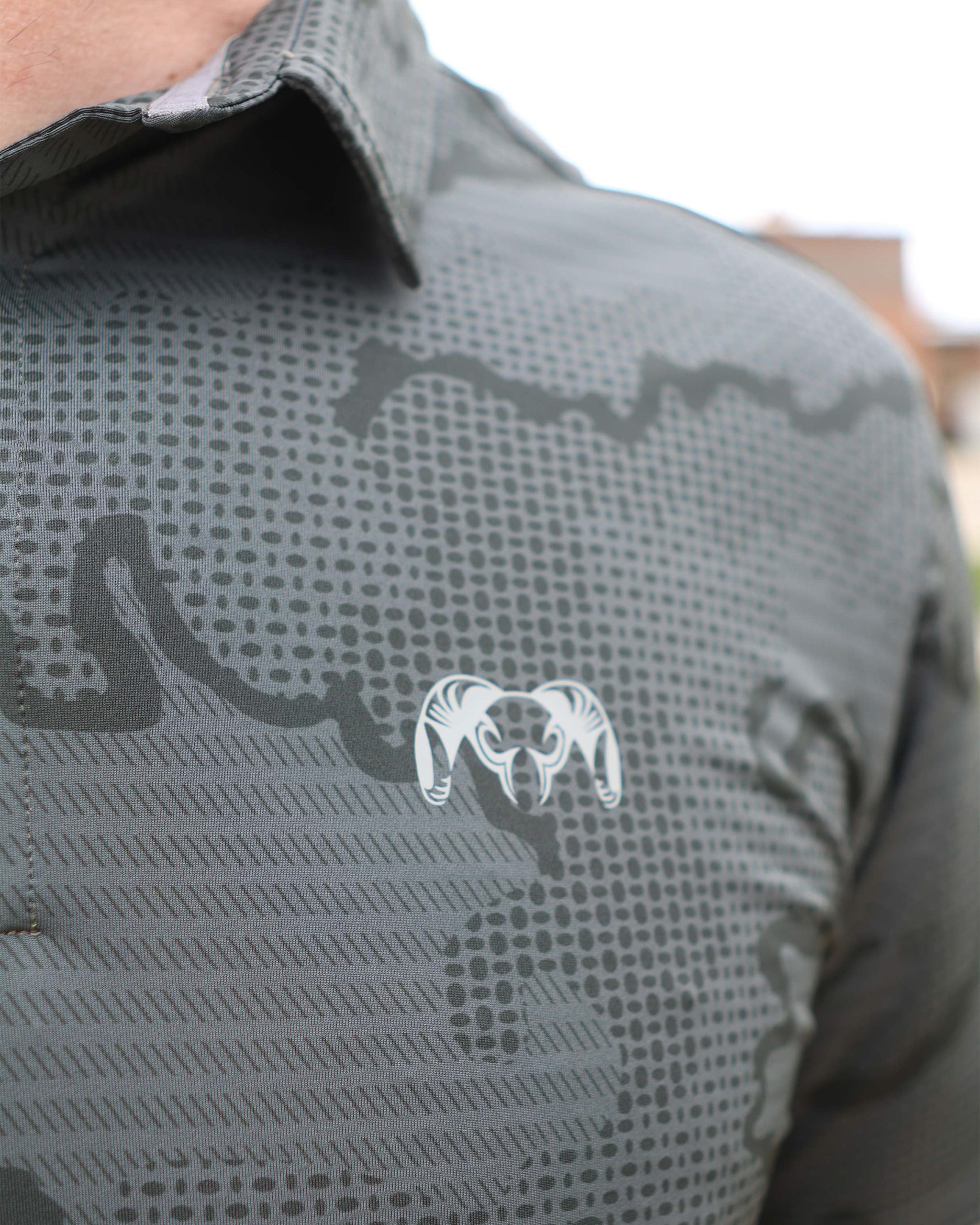 KUIU Performance Polo | Heather Steel Blue - Image 6