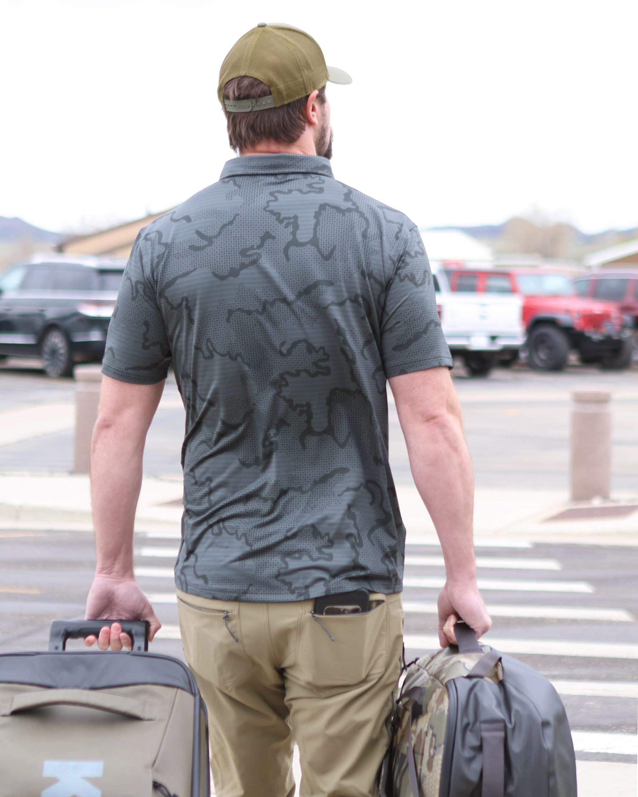 KUIU Performance Polo | Heather Steel Blue - Image 3
