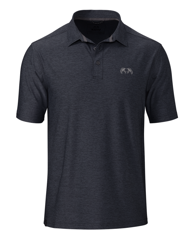 KUIU Performance Polo | Heather Steel Blue